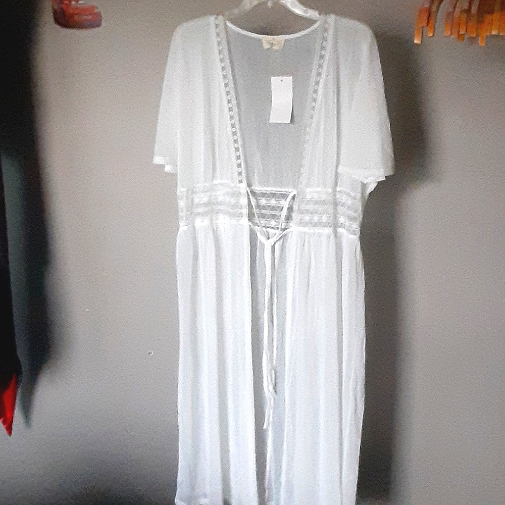 Off white see through shawl